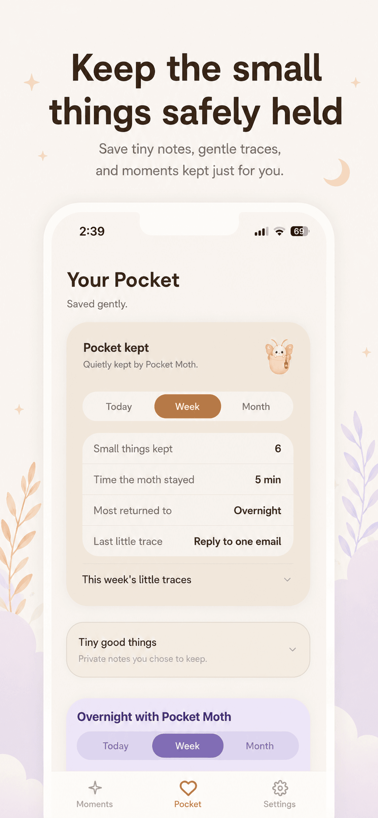 Keep the small things safely held — Pocket notes preview